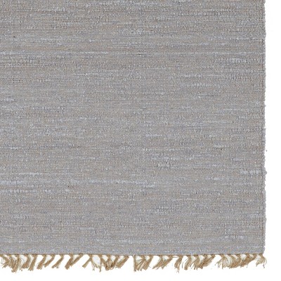 Handmade Lilac Wool Reversible Flatweave Rug