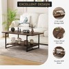 GustoWave 40.9" Small Coffee Table, Wood Coffee Table with Storage Shelf for Apartment, Office - 4 of 4