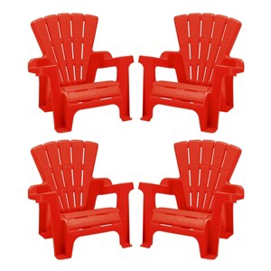 American Plastic Toys Inc. 4pk Adirondack Chair Seating Sets - Red - 1 of 3