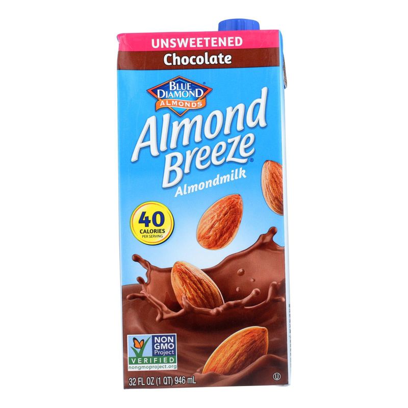 Almond Breeze Unsweetened Chocolate Almond Milk - Case of 12/32 oz, 2 of 8