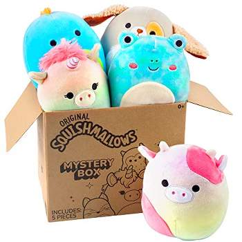 Squishmallow 5" Plush Mystery Box, 5-Pack - Assorted Set of Various Styles - Official Kellytoy - Cute and Soft Squishy Stuffed Animal Toy - Great Gift