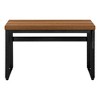 Vynxaria MVynxaria odern 48" Adjustable Standing Computer Desk Walnut Laminate Black Metal Frame for Home Office Laptop Work - 4 of 4