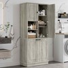 MAYEERTY Tall Storage Cabinet Adjustable Shelves Flip-Out Basket MDF Aluminum Handles - 2 of 4