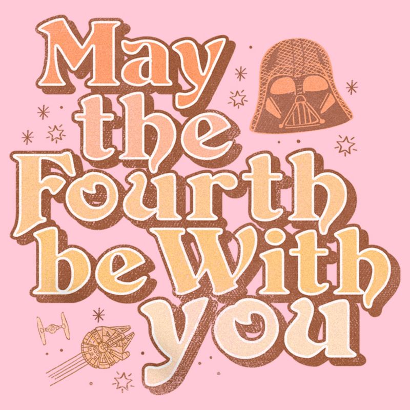 Girl's Star Wars Retro Darth Vader May the Fourth Be With You T-Shirt, 2 of 5