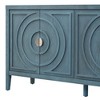 Sapphtopaz Retro Decorative Storage Cabinet Sideboard Buffet Cabinet with Storage Pantry Cabinet with Circular Groove Design for Entryway, Living Room - 2 of 4