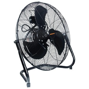 Remington 20 Inch High Velocity Floor Fan, 3 Speed Portable Cooling Unit, Metal Airflow for Large Shops, Garages, and Warehouses, Black - 1 of 4