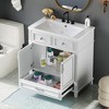 YOOCOZZ Wooden Retro Bathroom Vanity with Ceramic Sink, Storage Cabinet and Drawers - 3 of 4
