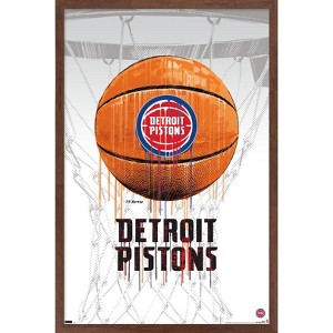 Trends International NBA Detroit Pistons - Drip Basketball 21 Framed Wall Poster Prints - 1 of 4