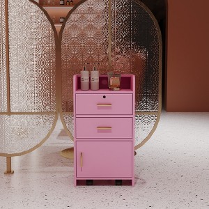Lovmor Locking Beauty Salon Storage Cabinet Hair Dryer Holder Stylist Equipment Drawer - 1 of 4