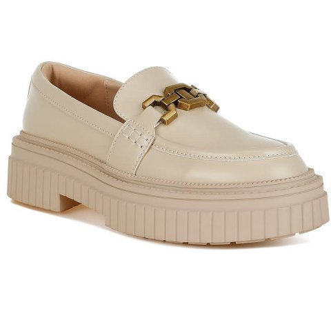 Женские туфли London Rag Womens Grosbeak Horsebit Chunky Loafers 8