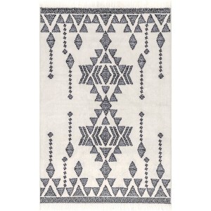 Nuloom Heavenly Geometric 7x9 Indoor Area Rug for Living Room Bedroom Dining Room Kitchen, Beige/Ivory - 1 of 4
