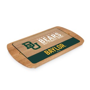 NCAA Baylor Bears Parawood Billboard Glass Top Serving Tray - 1 of 3