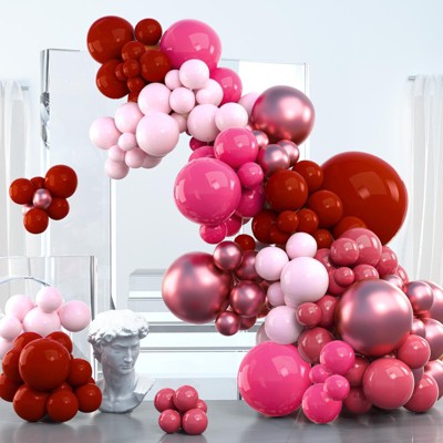 PartyWoo Balloon Garland Pink Shades 36 18 12 10 5 Inch 100 pcs