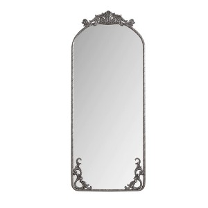 VYNXARIA Full Length Mirrors 58"x24" Arched Antique Silver Ornate Design for Bedroom Living Room - 1 of 4