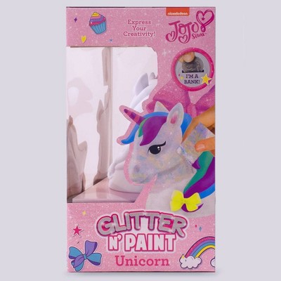 JoJo Siwa Glitter N&#39; Paint Unicorn Coin Bank - Peachtree Playthings