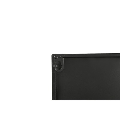 Modern Gold Rectangular Wall Mirror with Shelf, 36" Height