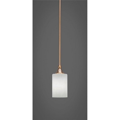 Toltec Lighting Any 1 - Light Pendant in  New Aged Brass with 4" White Muslin Shade