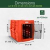 Dakota 283 Canine Rough and Tough Economy Pet Kennel, Heavy Duty Crate for Dogs and Cats with Ventilation Holes, Large, Orange - 3 of 4
