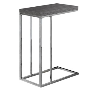 FONTOI End Tables C Shaped, Space Saving, Side Table for Living Room Bedroom, Modern Laminate with Metal Frame, Black, 26"*13"*5" - 1 of 4