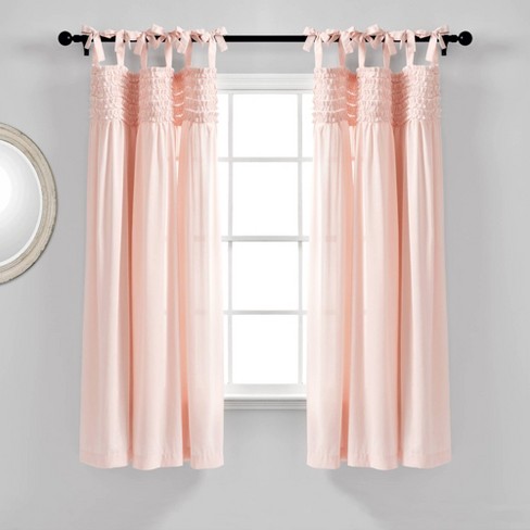 Set Of 2 40 X84 Lydia Ruffle Window Curtain Panels Lush Decor