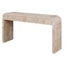 Okak 59IN Farmhouse Curved Console Table, Entryway Table with 2 Hidden Handle Drawers, Hallway Table for Livng Room, Dining Room - 4 of 4