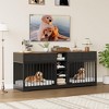 82” Large Dog Crate for 2 Dogs, Dog Kennel Indoor with 4 Drawers and Shelves, Double Dog Crate Furniture TV Stand - 4 of 4