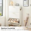 MaseiKar 49.7"H Shoe Cabinet Tipping Bucket Shoe Cabinet with 3 Flip Drawers Entryway, Hallway Coatroom White - 3 of 4