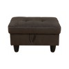 AndMakers 28.5 in. W Flannel Polyester Blend Rectangle Ottoman with Storage - 2 of 4