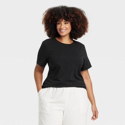 Women's Short Sleeve T-Shirt - A New Day™ Black XXL