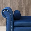 NicBex Rectangular Velvet Fabric Storage Ottoman Bench,Upholstered Storage Ottoman with 1 Pillow,Modern Storage Bench for Living Room,Bedroom - 4 of 4