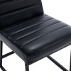 PU Leather Chair With Metal Legs Set Of 2 Armless Dining Chairs Upholstered Office Chairs Leisure Chairs For Restaurants Living Rooms Kitchens - 3 of 4