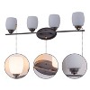 C Cattleya Contemporary Vanity Light with White Opal Glass for Bathroom(2 Colors/4 Sizes） - 3 of 4