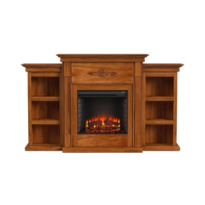 Tennyson Electric Fireplace with Bookcases - SEI
