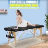 FDW Massage Table 2 Fold Portable Massage Table Spa Bed Massage Bed Height Adjustable Salon Tattoo Bed Lightweight Spa Table with Carry Case - image 2 of 4