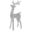 Northlight 39.5" LED Lighted Silver Glitter Reindeer Outdoor Christmas Decoration - image 4 of 4