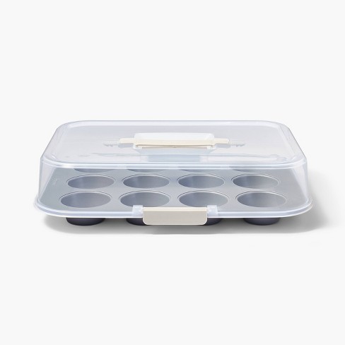 12ct Silicone Muffin Pan Blue - Figmint™ : Target