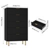 Homhougo Fluted  Drawer Dresser for Bedroom, Wooden Chest with Wide Drawers, Modern Storage Organizer for Closet, Hallway - 2 of 4