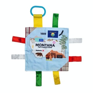 Baby Jack The Learning Lovey Montana State Baby Tag Crinkle Square Toy That Teaches Facts 8" x 8" - 1 of 4