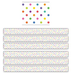 Teacher Created Resources® Colorful Dots Straight Border Trim, 35 Feet Per Pack, 6 Packs - 1 of 2