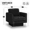 CAVINAS Boucle Upholstered Swivel Accent Chair with Curved Armrest Design,Modern Barrel Chair for Bedroom,Reading Room,Cream - 3 of 4