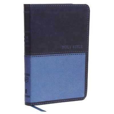 Kjv, Value Thinline Bible, Compact, Leathersoft, Blue, Red Letter Edition, Comfort Print - by  Thomas Nelson (Leather Bound)