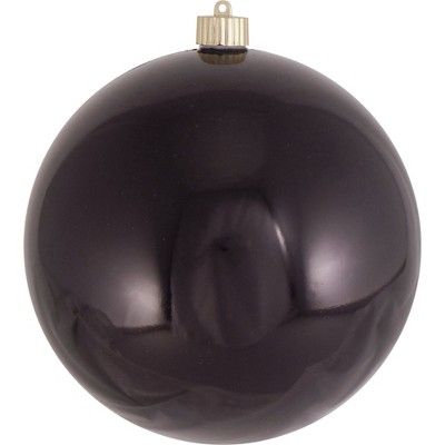 Christmas by Krebs Onyx Black Shatterproof Shiny Christmas Ball Ornament 8" (200mm)