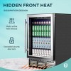 EUHOMY 24" Under Counter 180 Cans Single Zone Bottle Cooler in Stainless Steel, Glass Door - 4 of 4