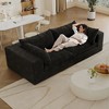 78.8" Blue Corduroy Fabric Deep Seat Couches Cloud Sofa for Living room Double-layer design Removable Cushion - 2 of 4