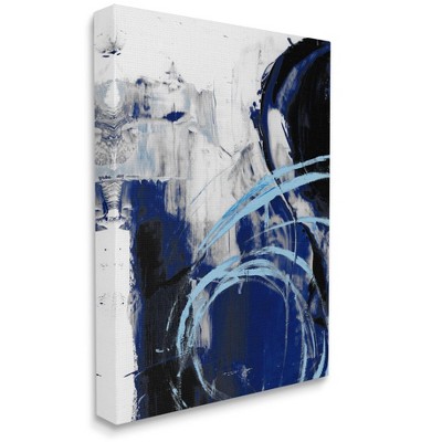 Stupell Industries Chaotic Blue Movements Indigo Abstract Design