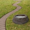 Faux Rock Fiberglass Garden Decorative Water Pond, Sandstone Outdoor Patio Waterfall Pond - 3 of 4