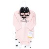 Hudson Baby Infant Girl Cotton Bodysuit, Pant and Shoe Set, Black Bow - 2 of 4