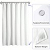 White waterproof shower curtain liner with bottom weight, 72x72, machine washable. - 2 of 4