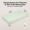 KeaBabies Mini Crib Sheets for Baby Girls, Boys, 2-Pack Soothe Pack and Play Sheets Fitted, Organic Pack N Play Mattress Sheet - 3 of 4