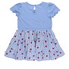 RuffleButts Girls Mixed Media Short Sleeve Tiered Dress - 2 of 4
